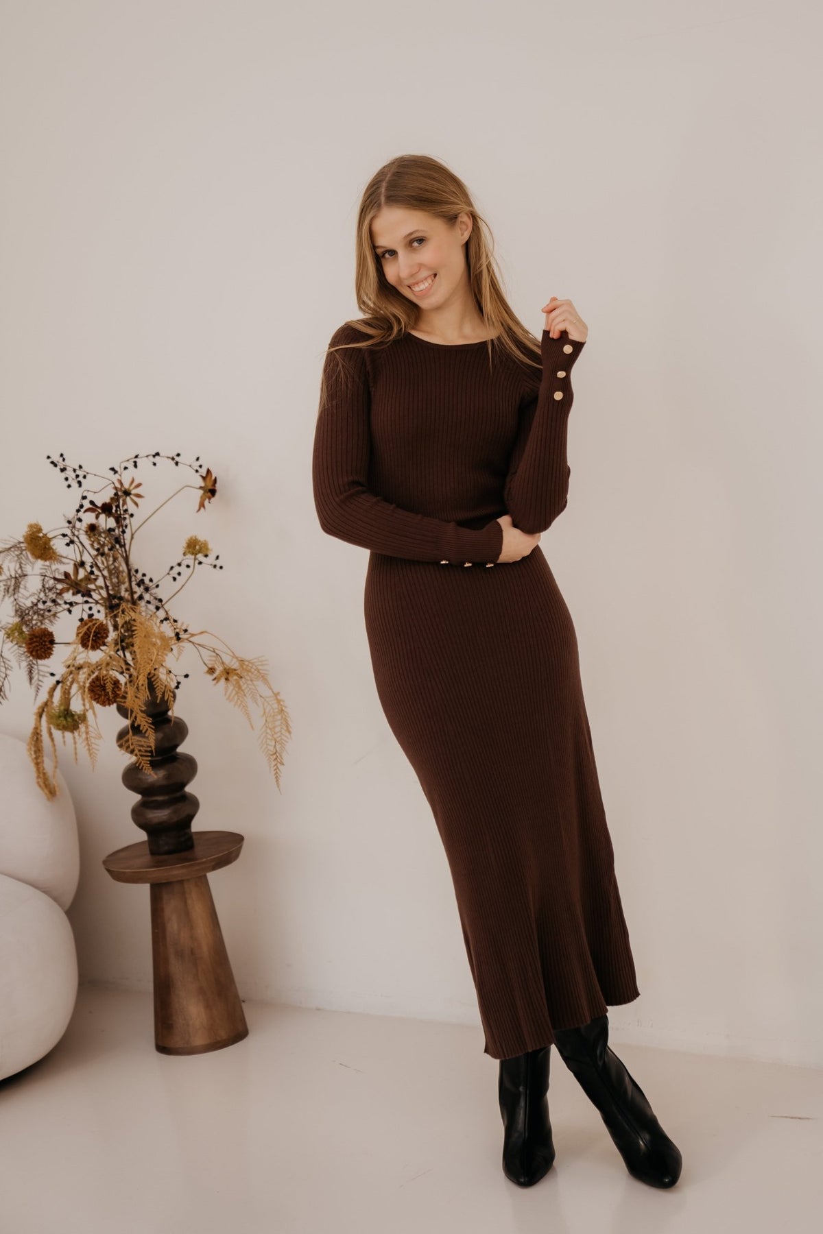 Naka dress brown - Bij Keesje - Ange - Jurk
