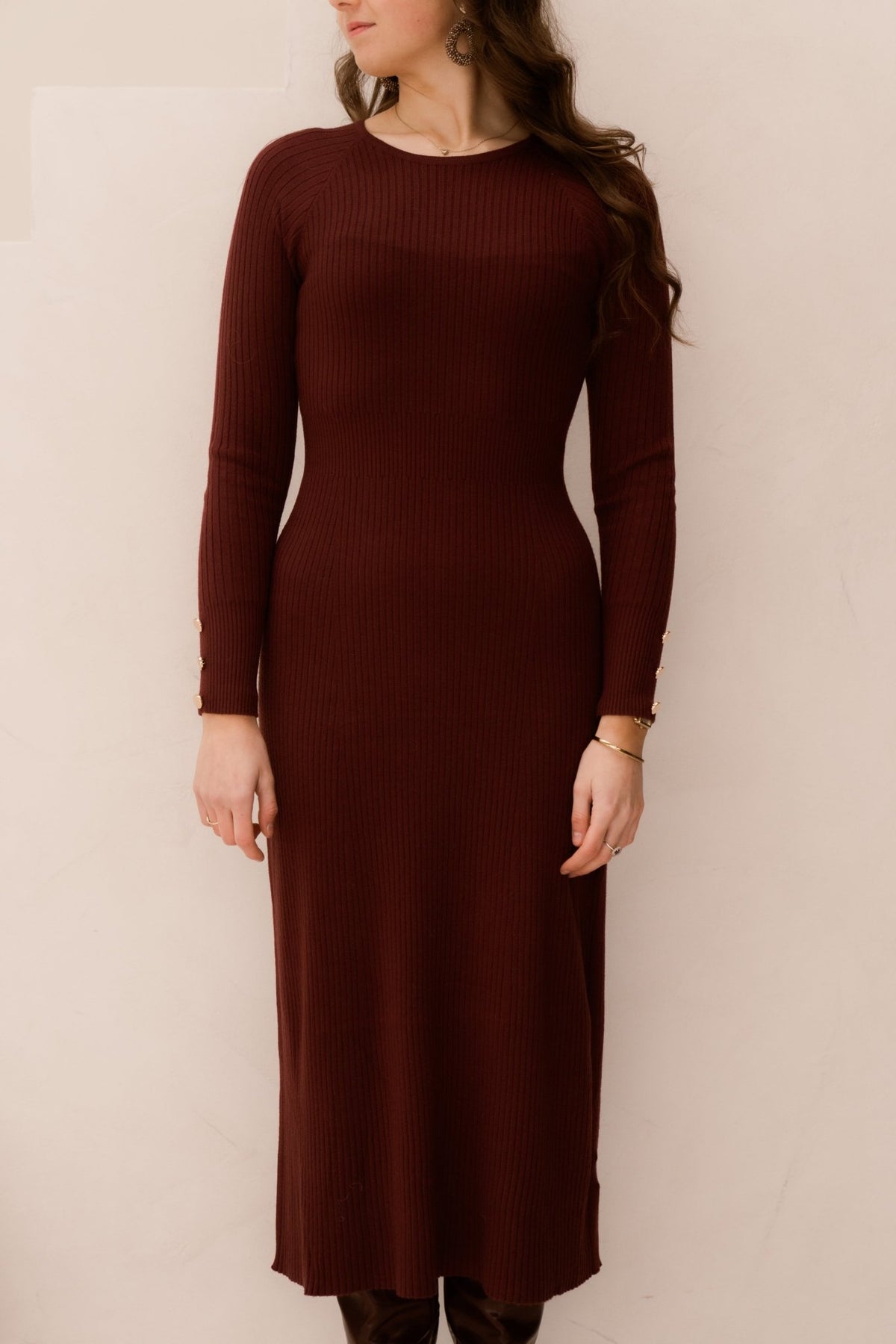 Naka dress grenat - Bij Keesje - Ange