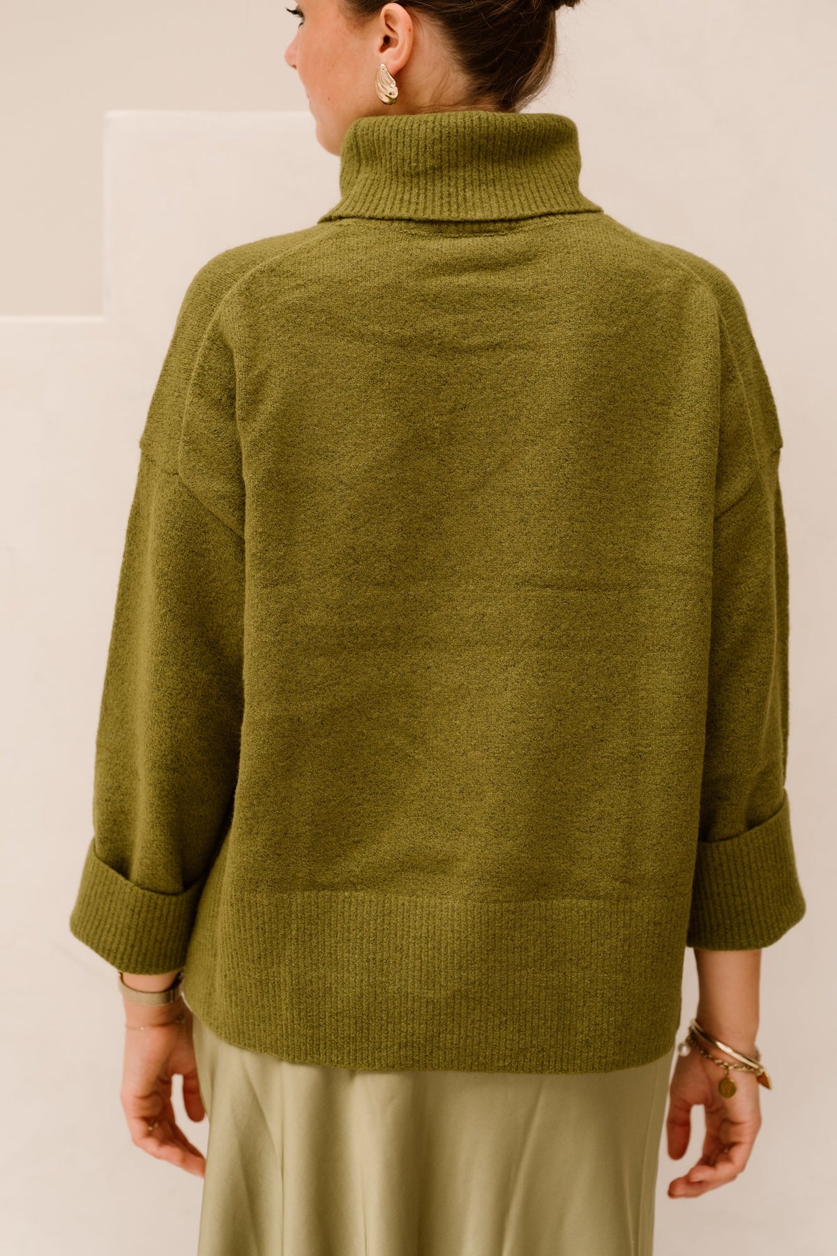 Naline Knit Blouse Sage Green - Bij Keesje - Neo Noir - Trui