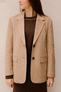 Namy Imitated Suede Blazer Sand - Bij Keesje - Neo Noir