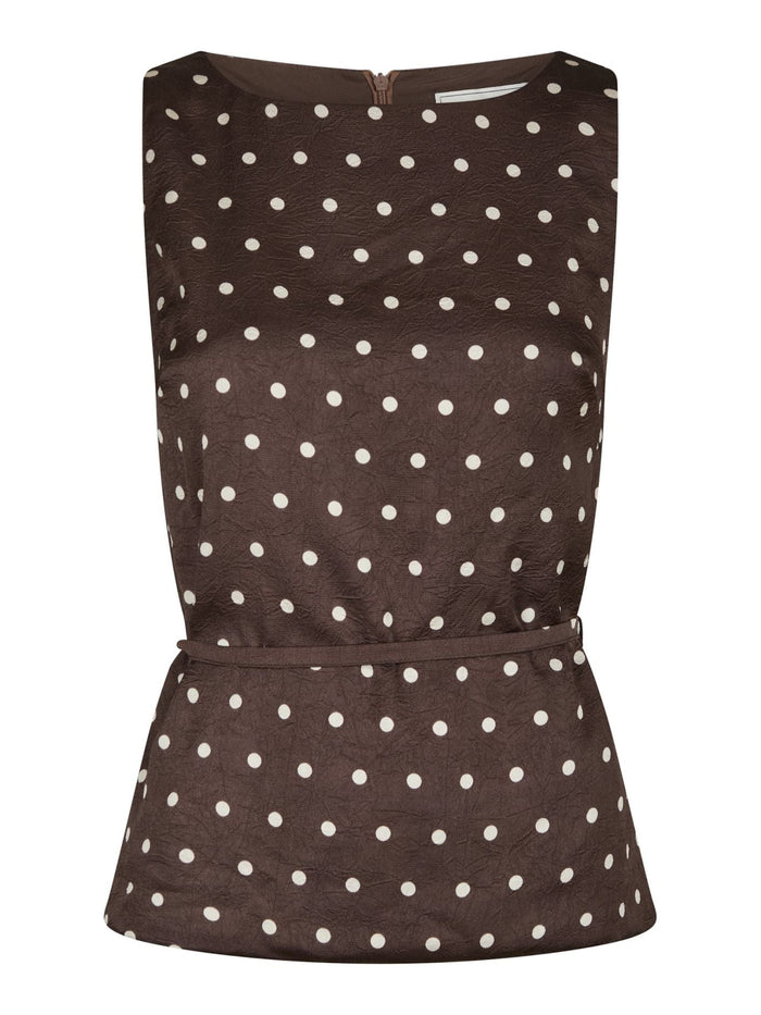 Nassa big dot top dark brown - Bij Keesje - Bij Keesje - 
