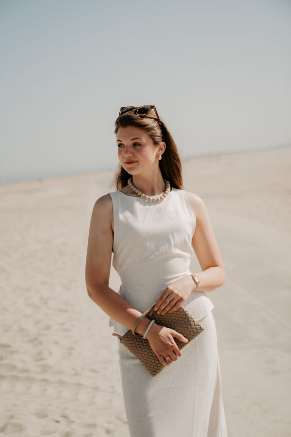 Nassa linen top naturel - Bij Keesje - Neo Noir - Top