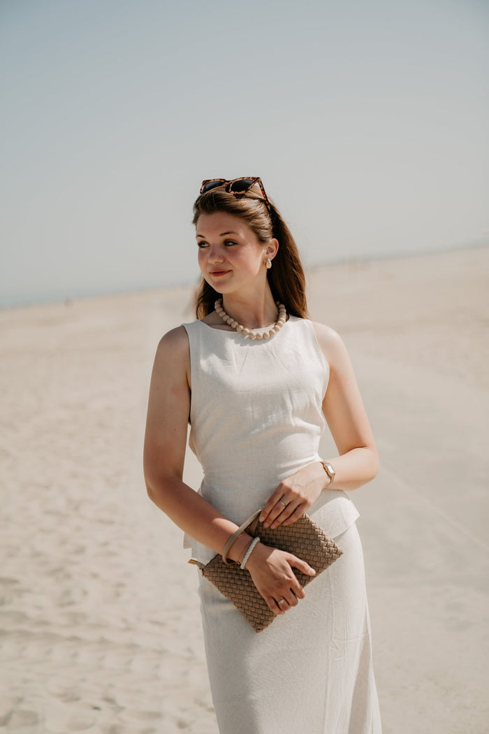 Nassa linen top naturel - Bij Keesje - Neo Noir - Top