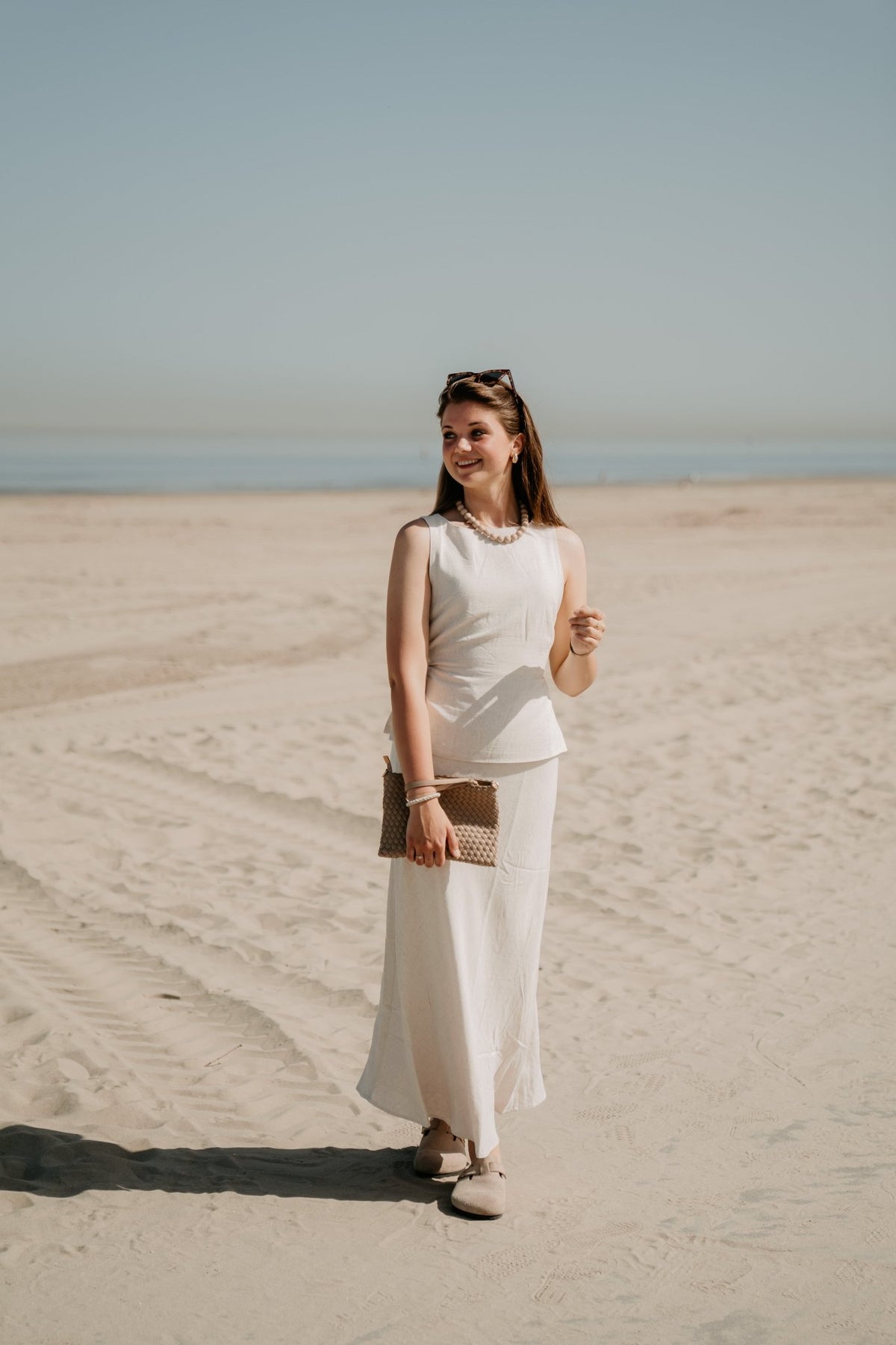 Nassa linen top naturel - Bij Keesje - Neo Noir - Top