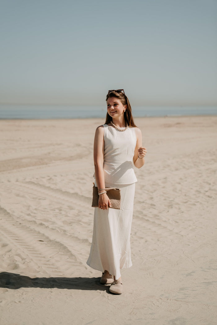 Nassa linen top naturel - Bij Keesje - Neo Noir - Top