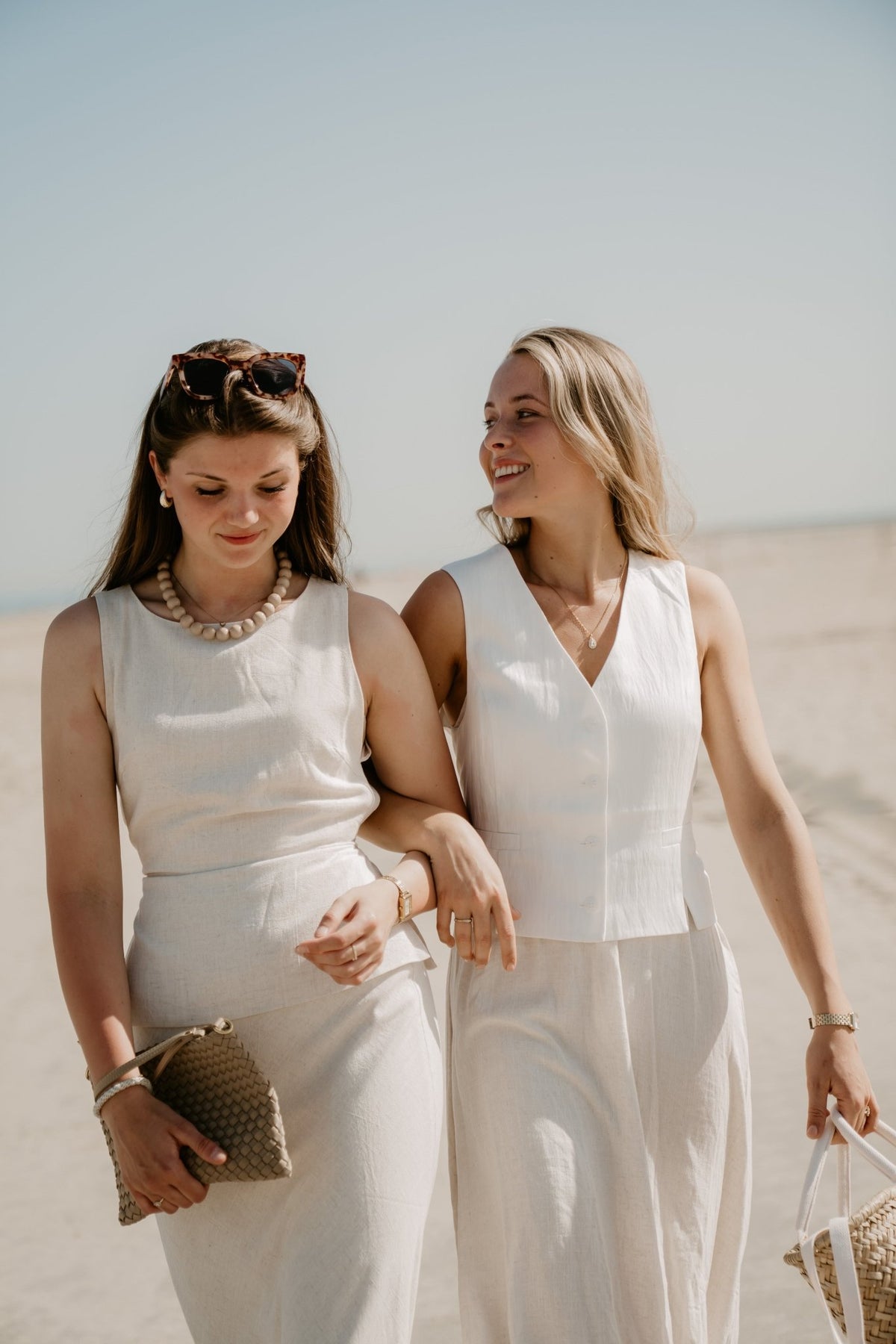 Nassa linen top naturel - Bij Keesje - Neo Noir - Top