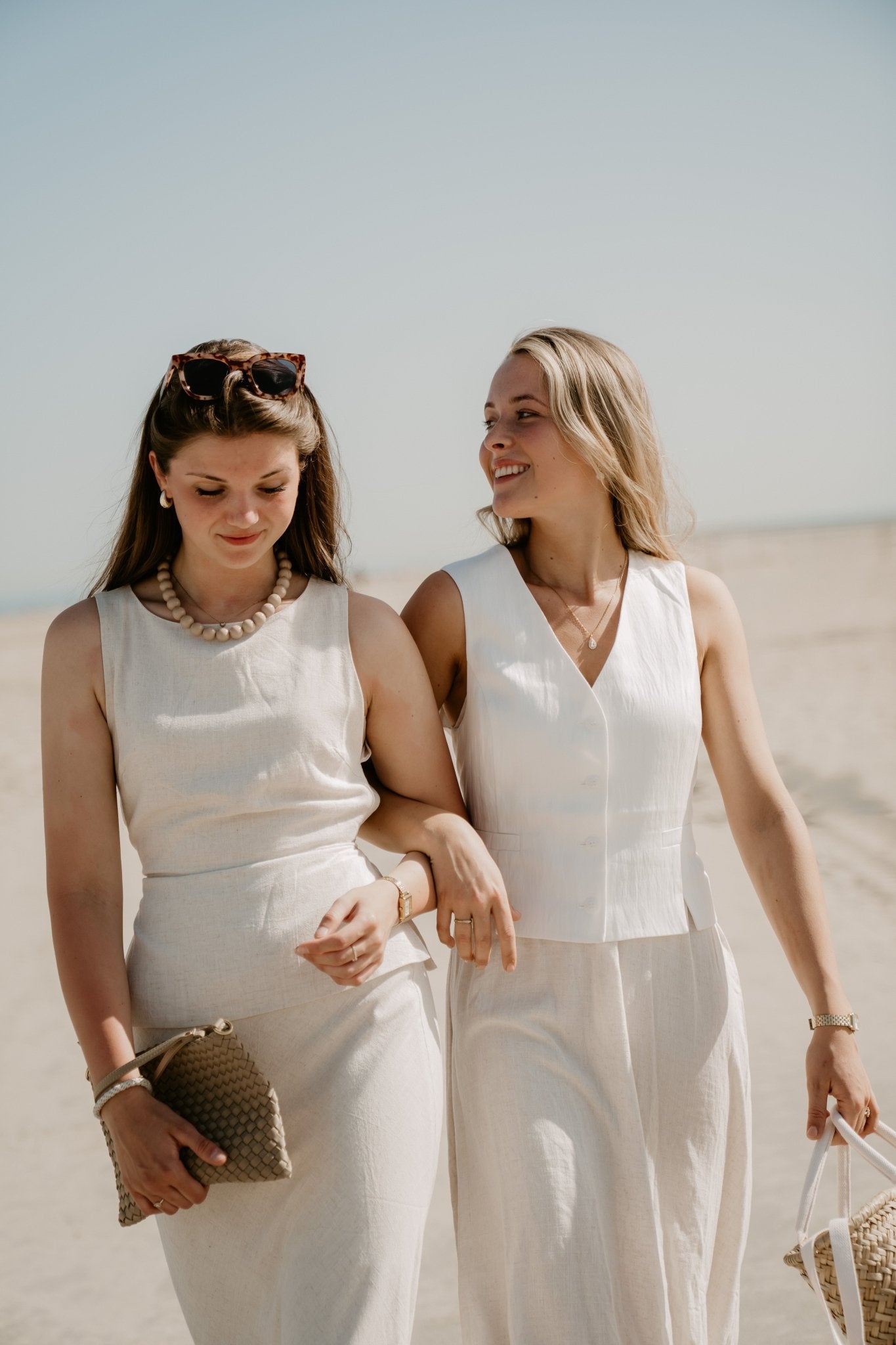 Nassa linen top naturel - Bij Keesje - Neo Noir - Top