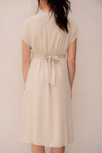 Nava midi jurk beige - Bij Keesje - Bij Keesje - Jurk