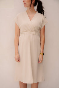 Nava midi jurk beige - Bij Keesje - Bij Keesje - Jurk