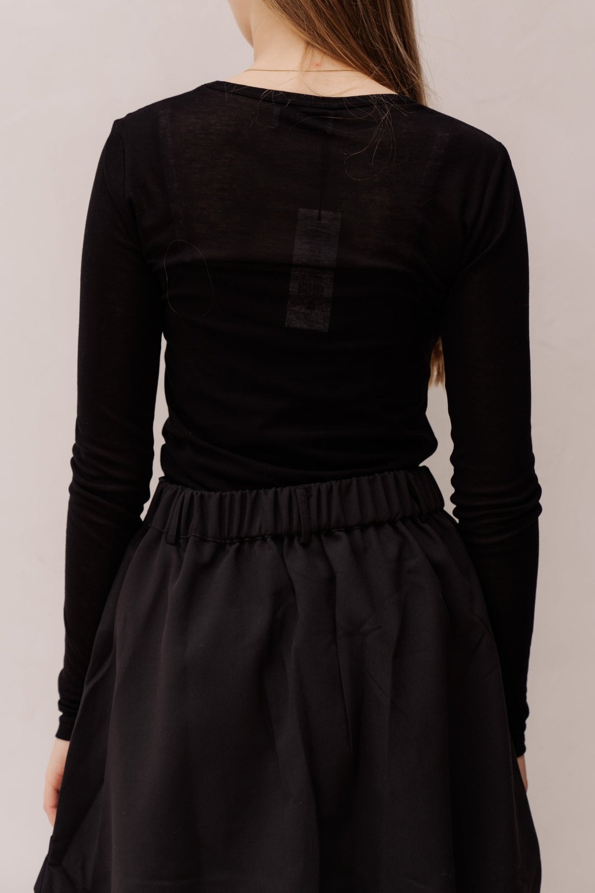 Nella fine rib blouse black - Bij Keesje - Neo Noir