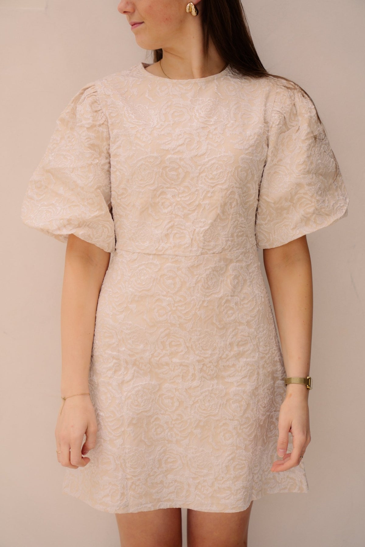 Nella jurk beige - Bij Keesje - Bij Keesje - Jurk