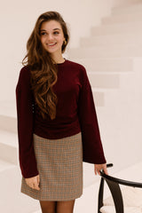 Nelly-SK check skirt