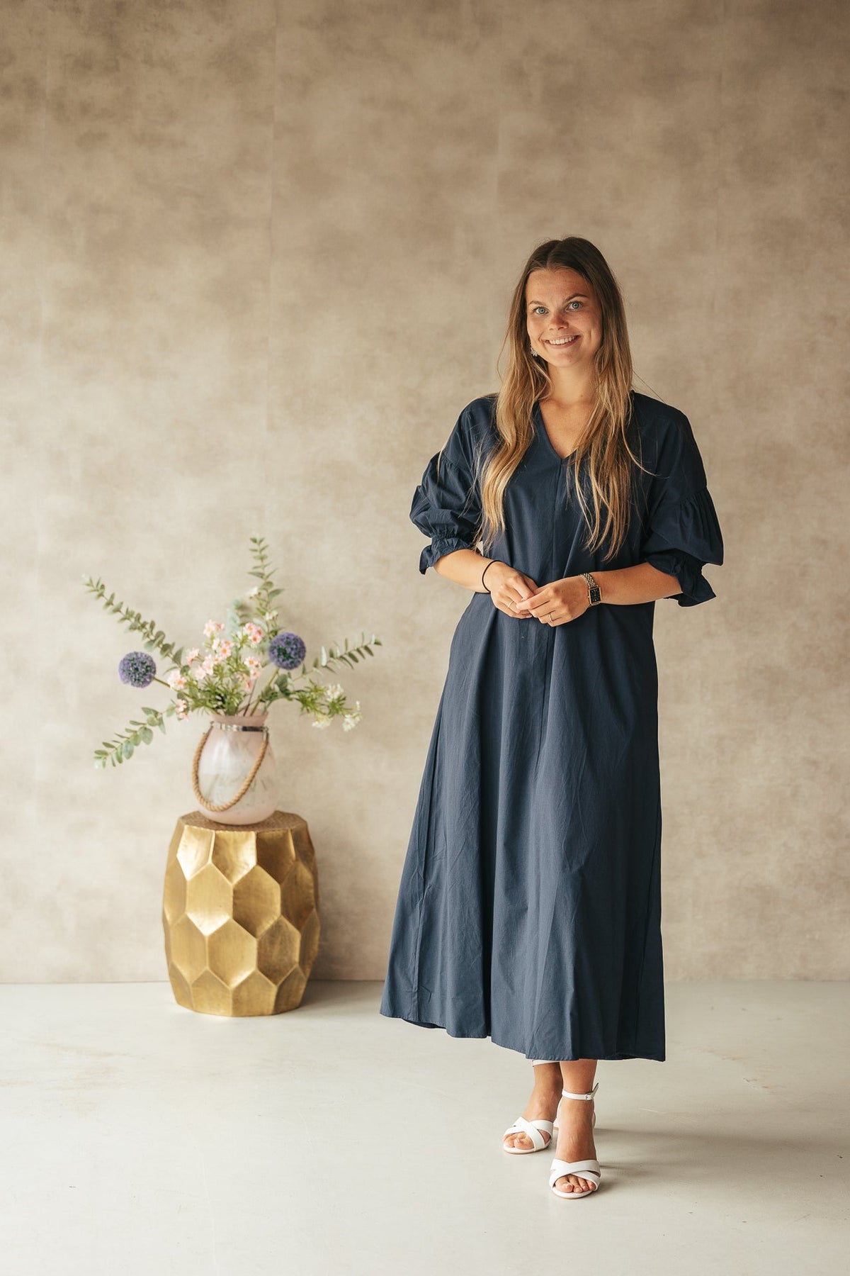 Nienke Maxi dress darkblue - Bij Keesje