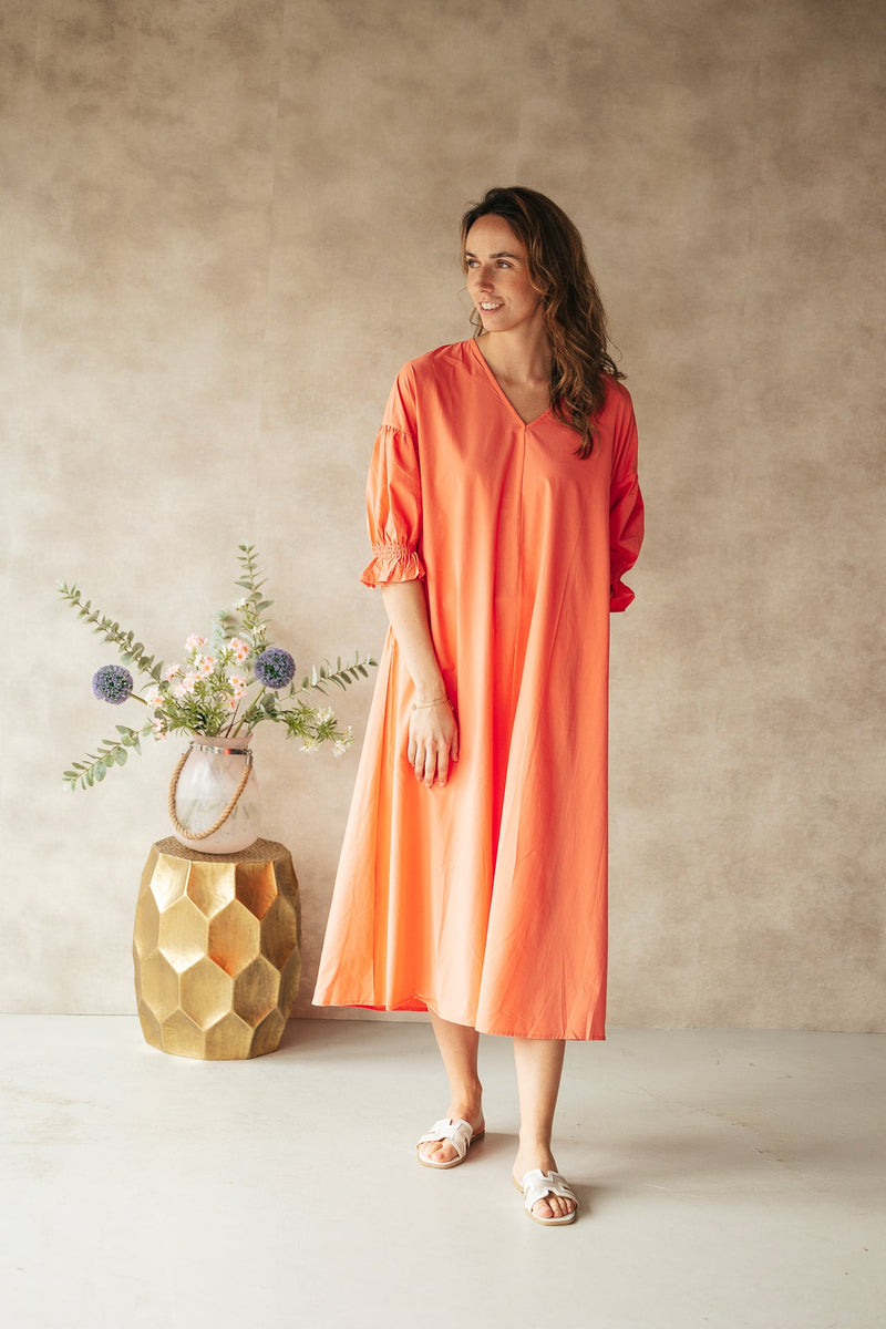 Nienke maxi dress peach - Bij Keesje