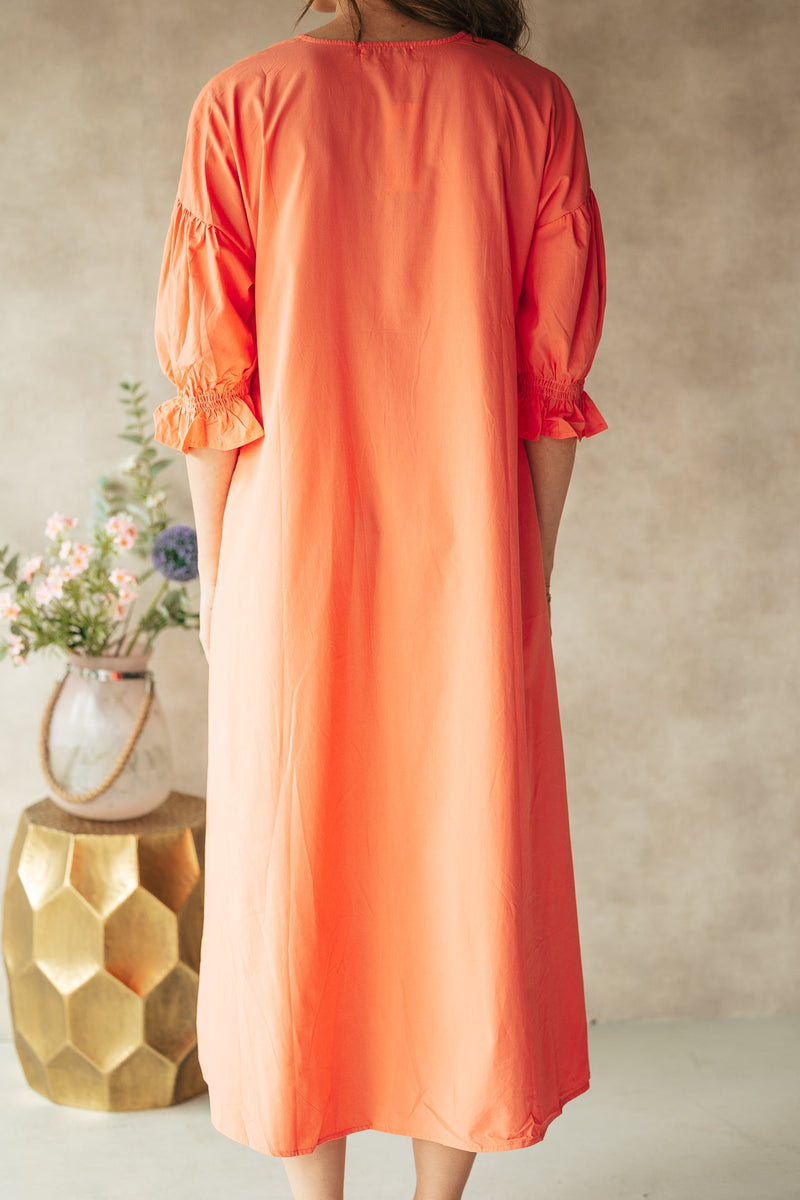 Nienke maxi dress peach - Bij Keesje