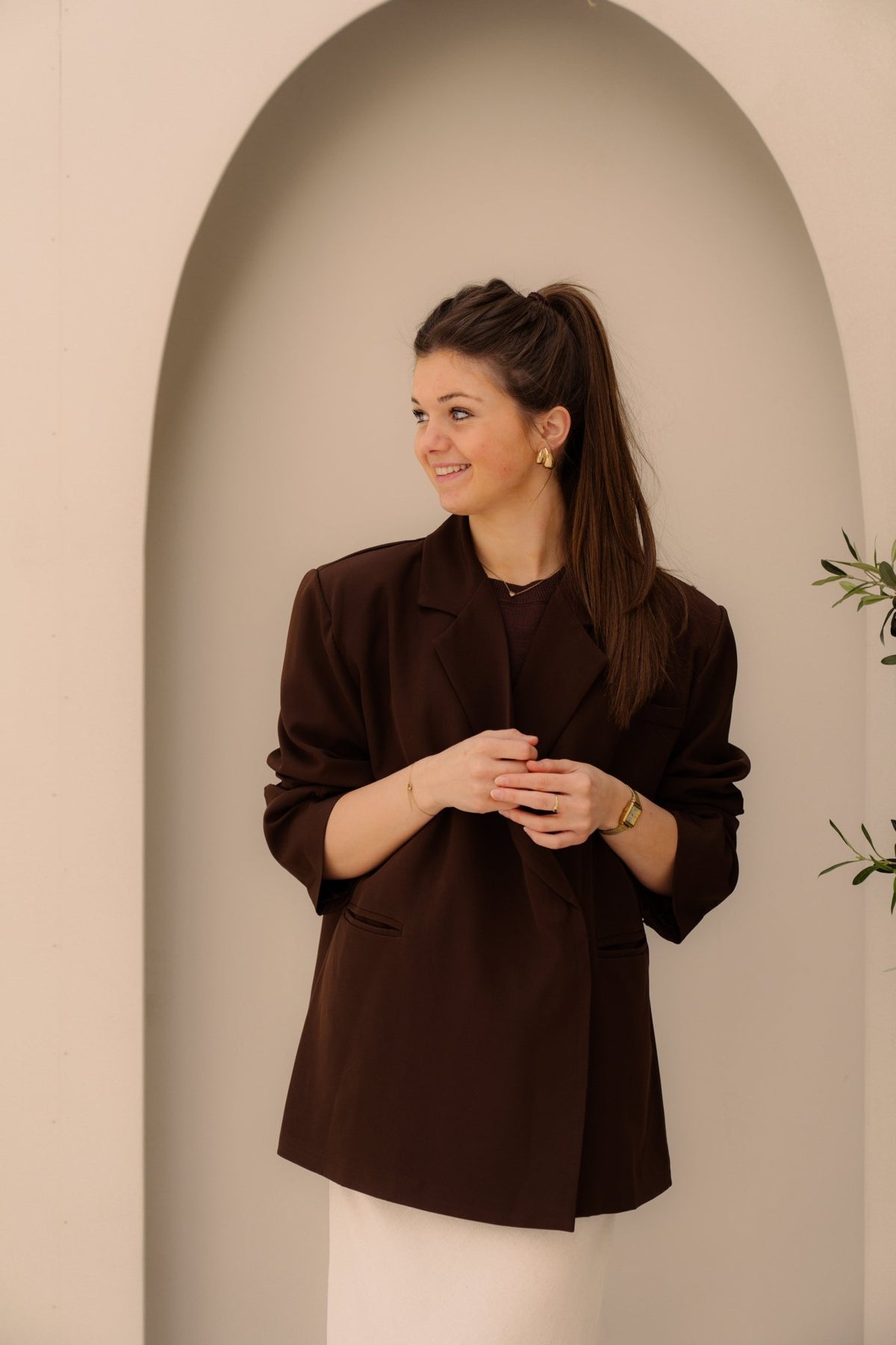 Nikkie blazer bruin - Bij Keesje - Bij Keesje - Blazer