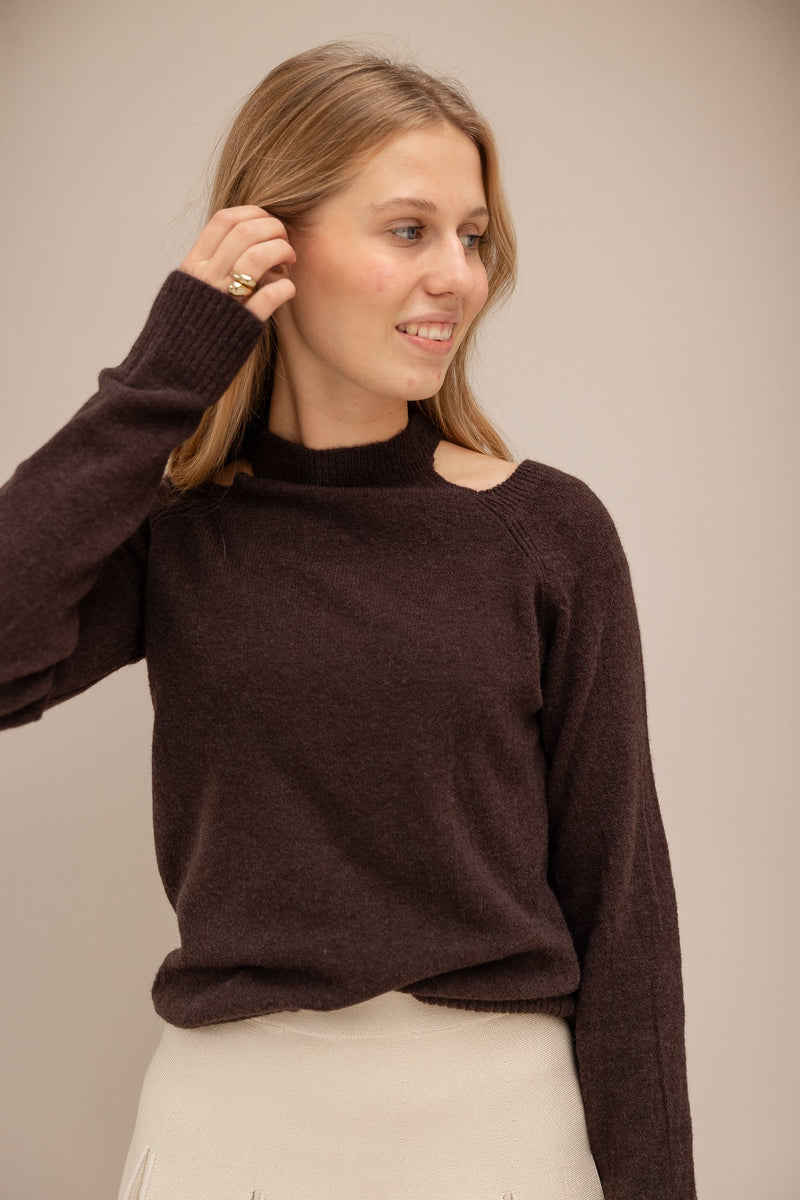 Nikky sweater brown - Bij Keesje - Bij Keesje