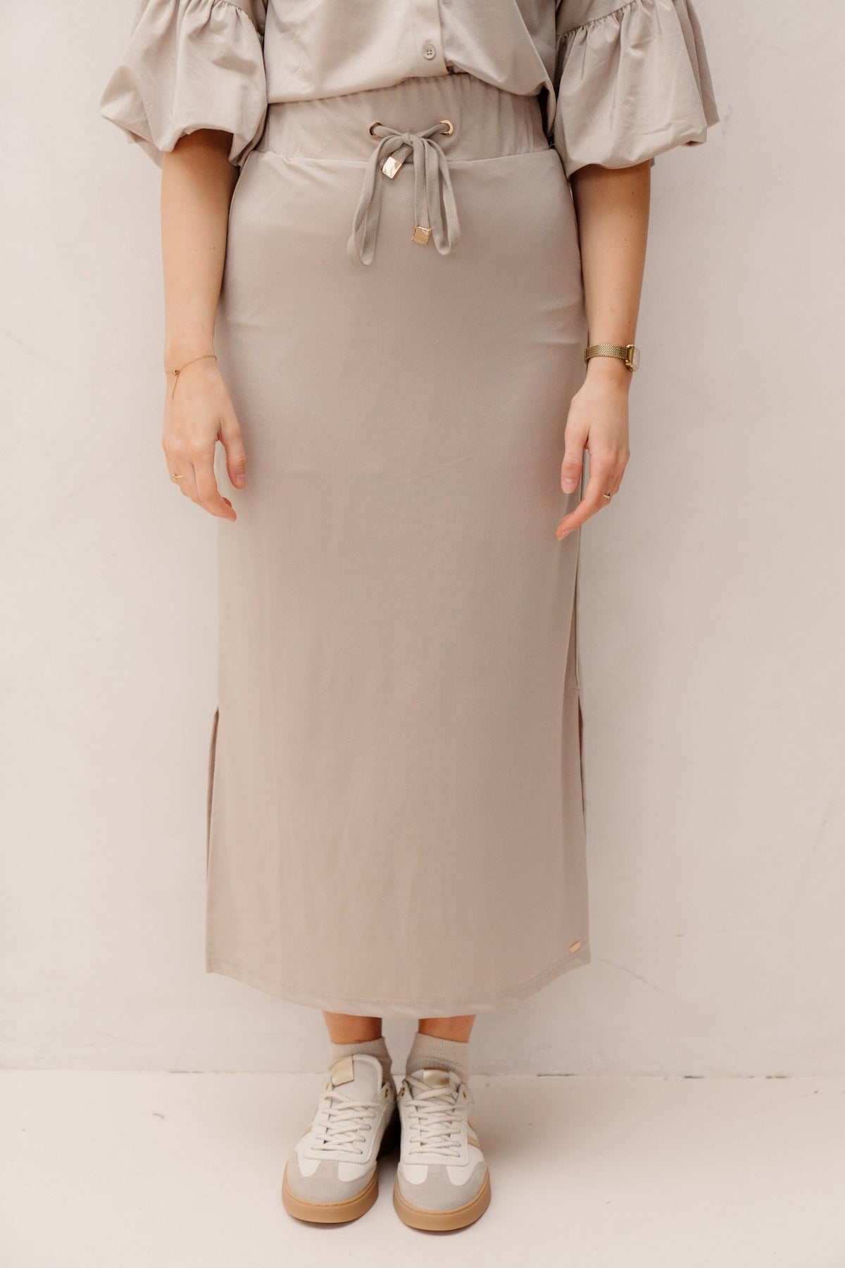 Nina skirt travel lurex champagne - Bij Keesje - Kimara - rok