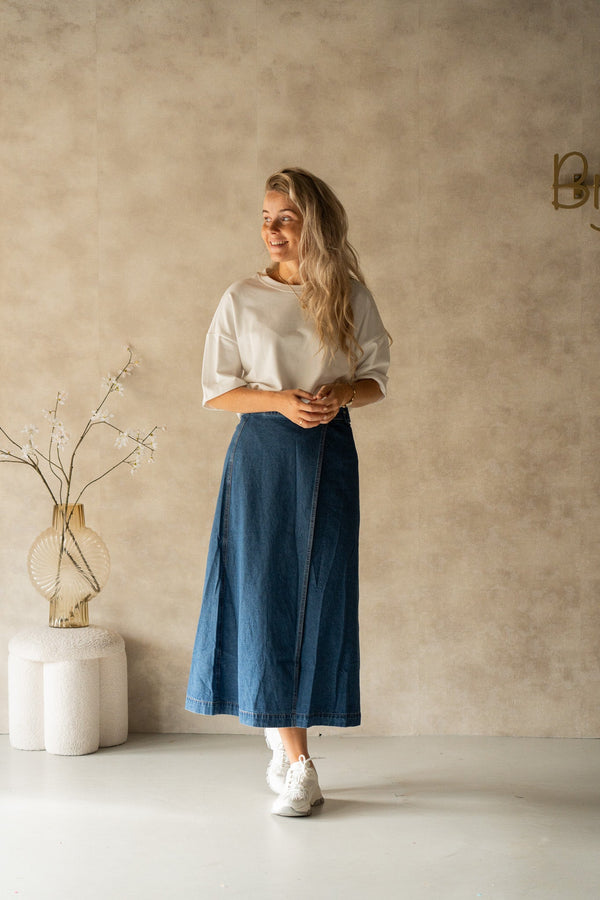 Nina wrap denim skirt - Bij Keesje