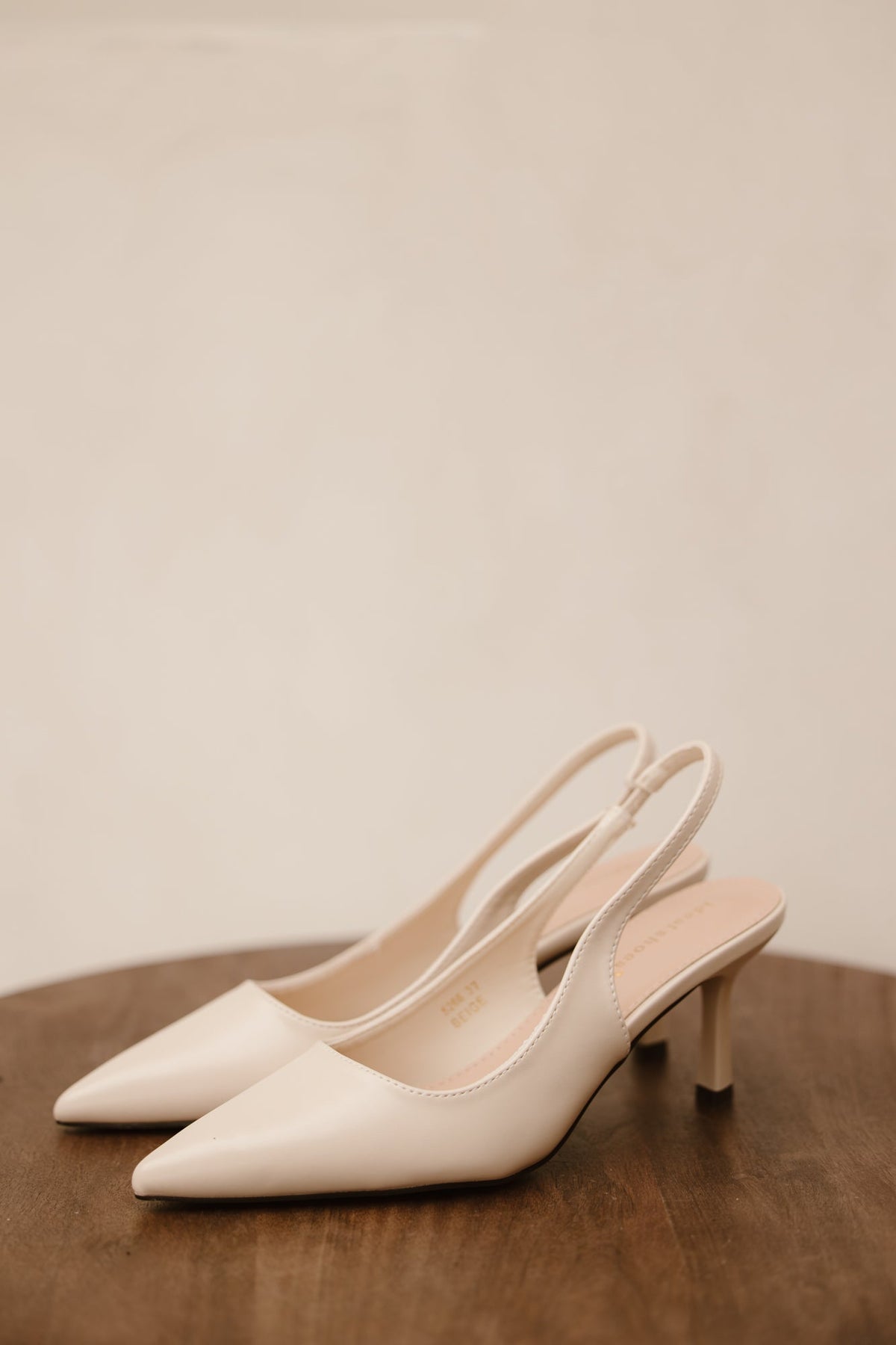 Noémi slingback heel beige - Bij Keesje - Bij Keesje