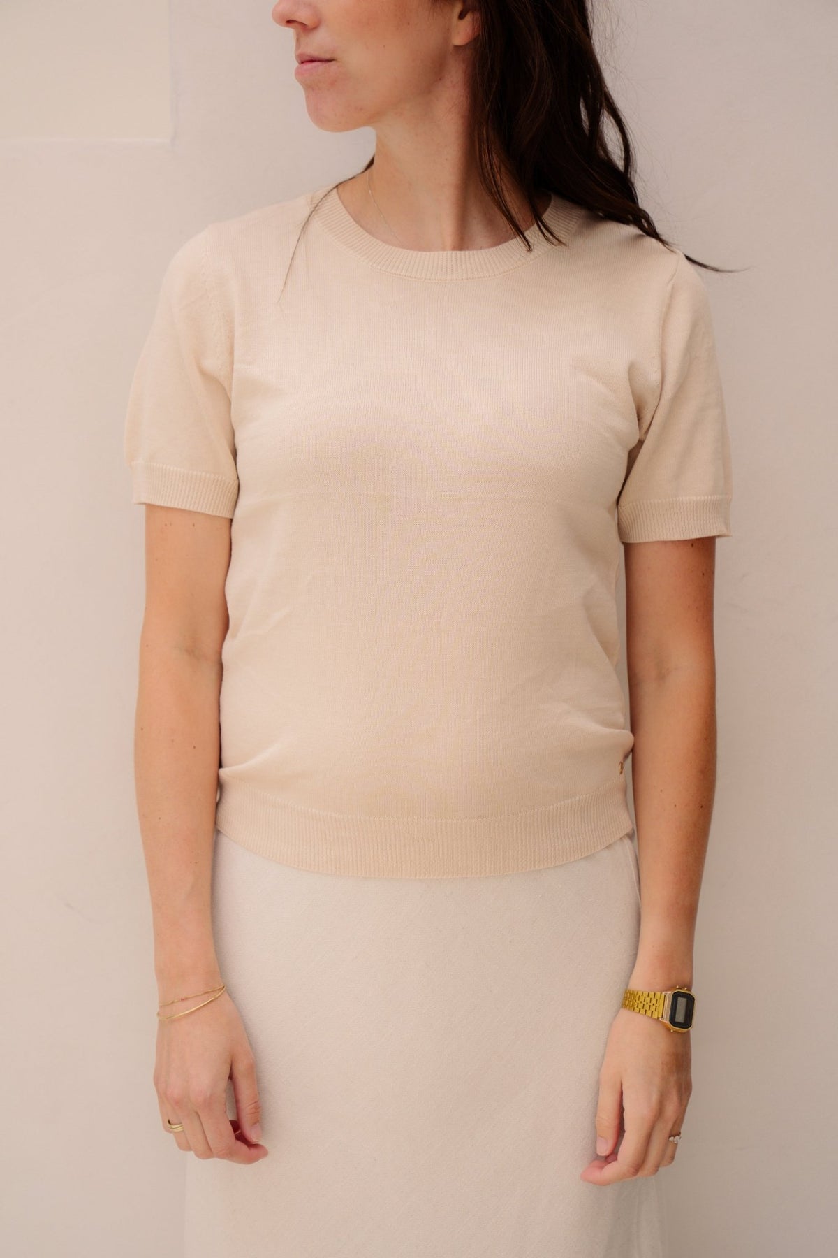 Nola top beige - Bij Keesje - Bij Keesje - Top