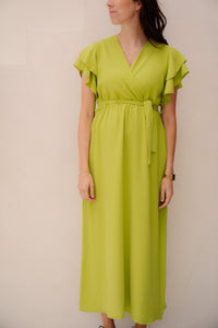 Nomi maxi jurk lime - Bij Keesje - Bij Keesje - Jurk