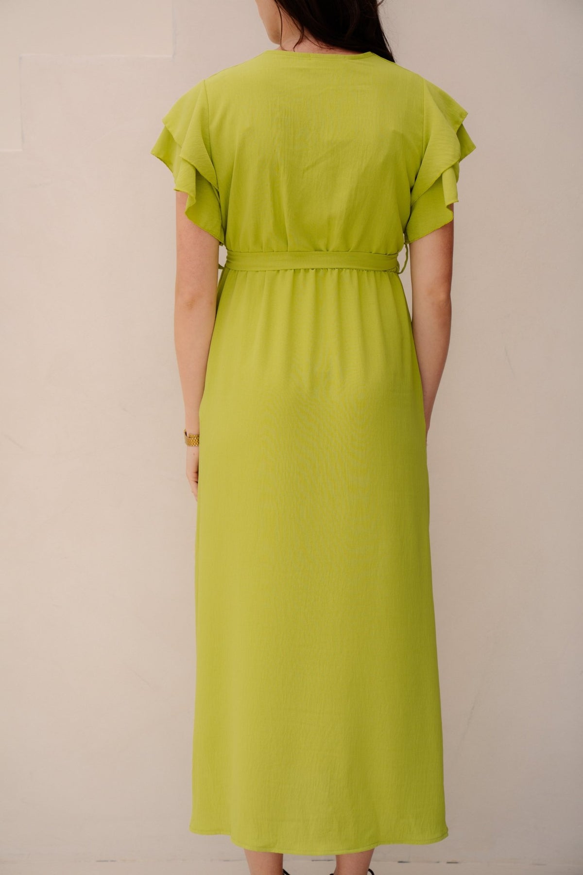 Nomi maxi jurk lime - Bij Keesje - Bij Keesje - Jurk