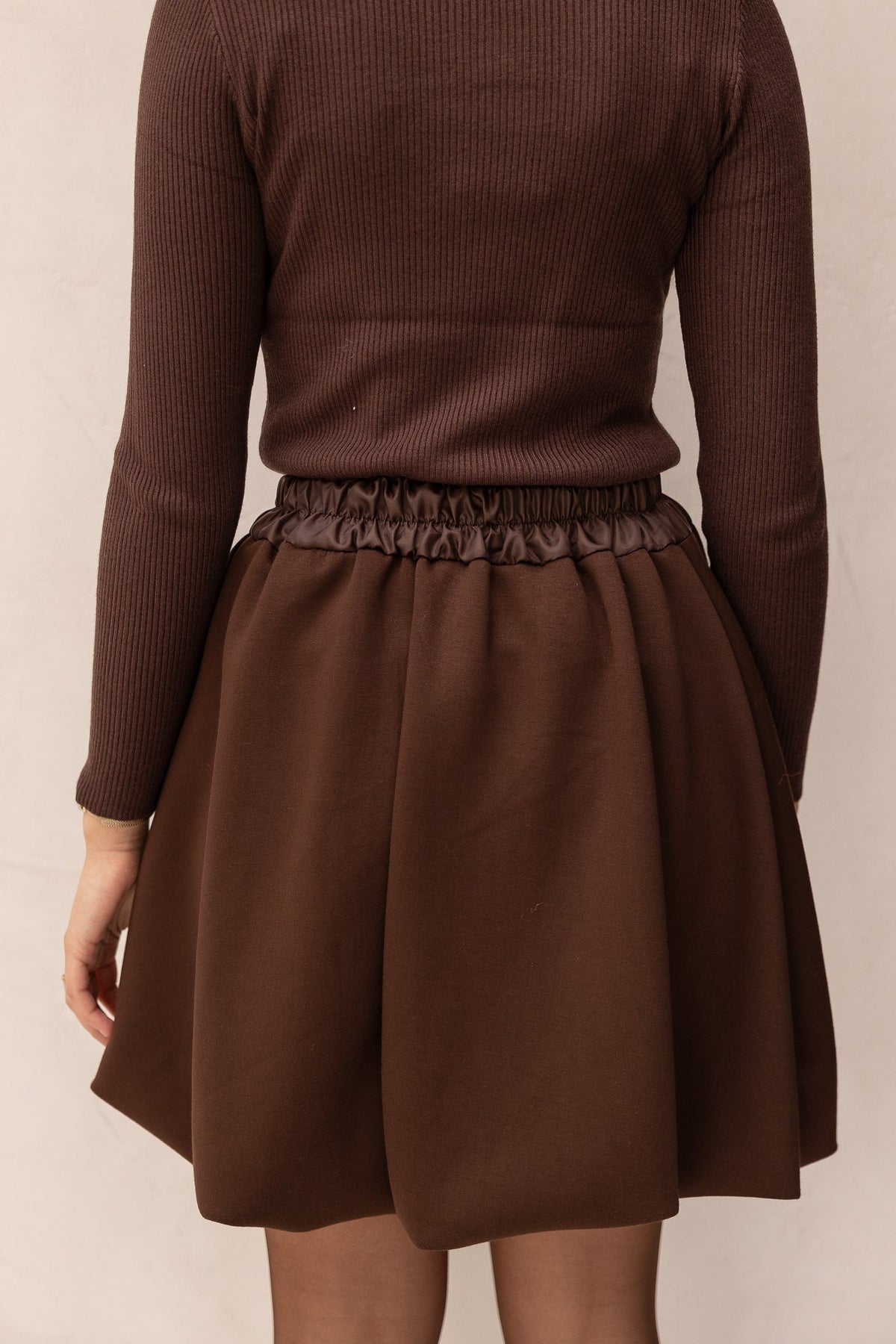 Norah baloon skirt brown - Bij Keesje - Bij Keesje