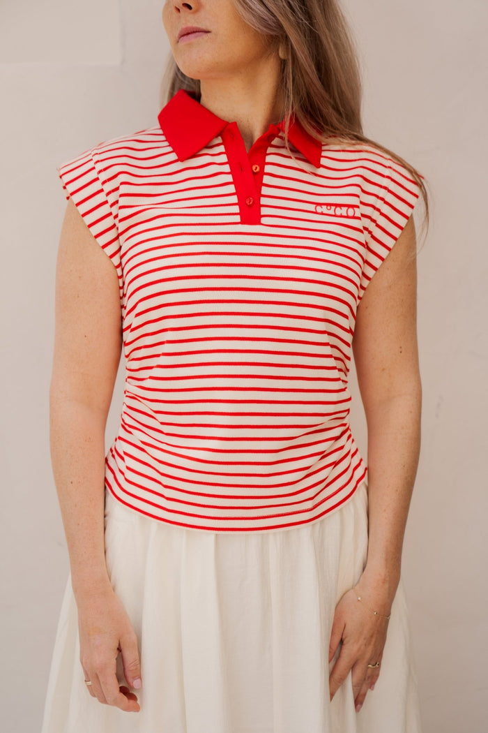 NormaCC stripe top flame - Bij Keesje - Co'couture - Top