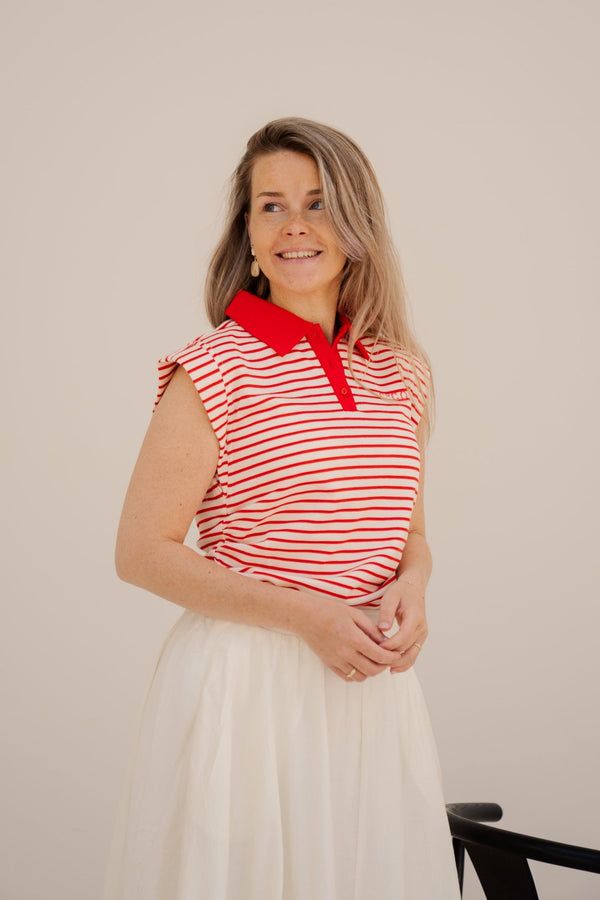 NormaCC stripe top flame - Bij Keesje - Co'couture - Top