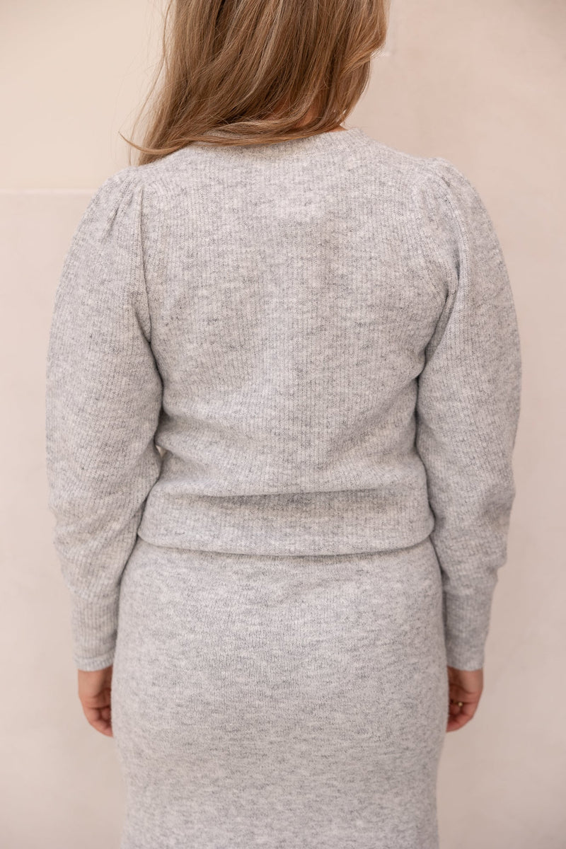 Nuna knit cardigan light grey NN - Bij Keesje - Neo Noir