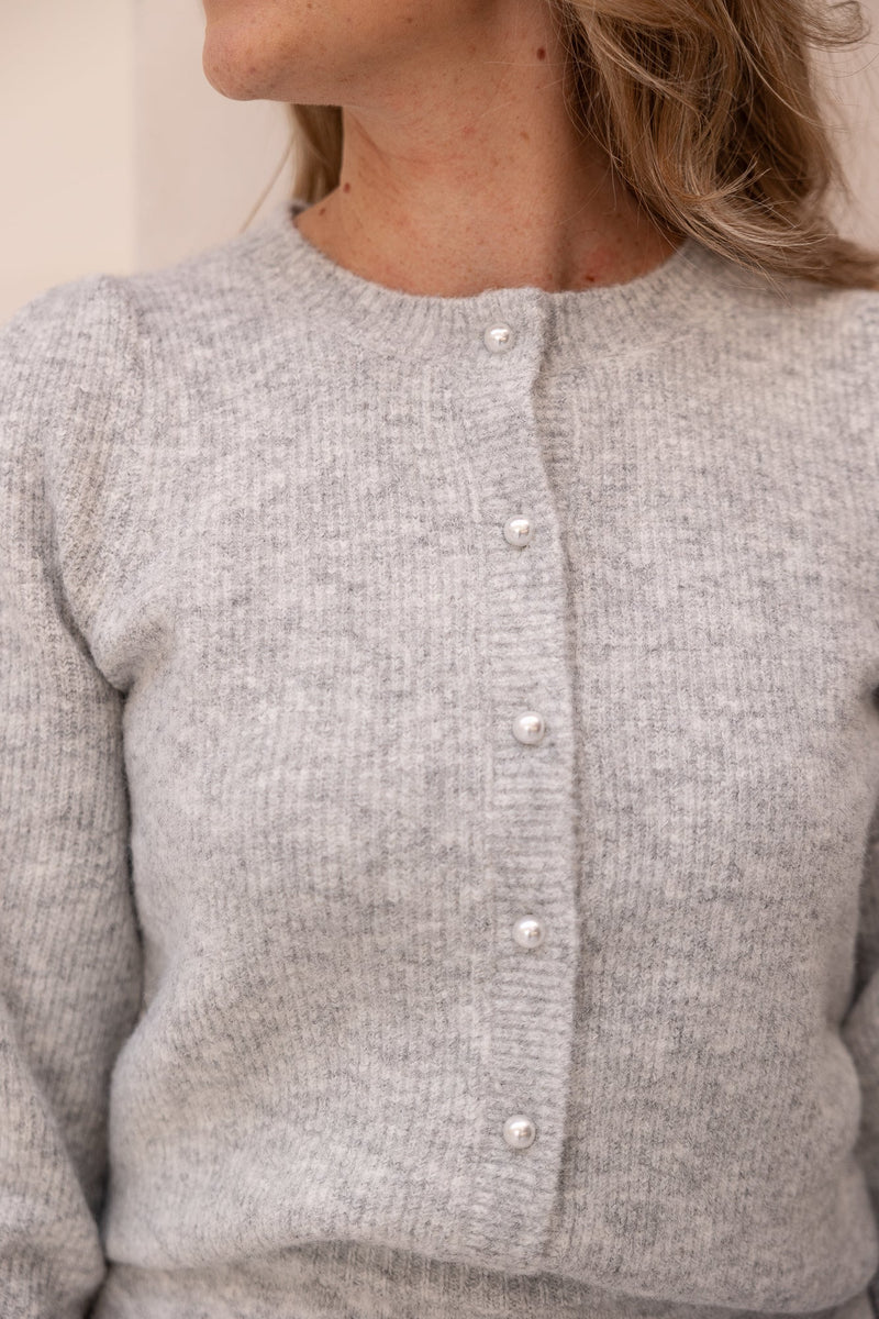 Nuna knit cardigan light grey NN - Bij Keesje - Neo Noir