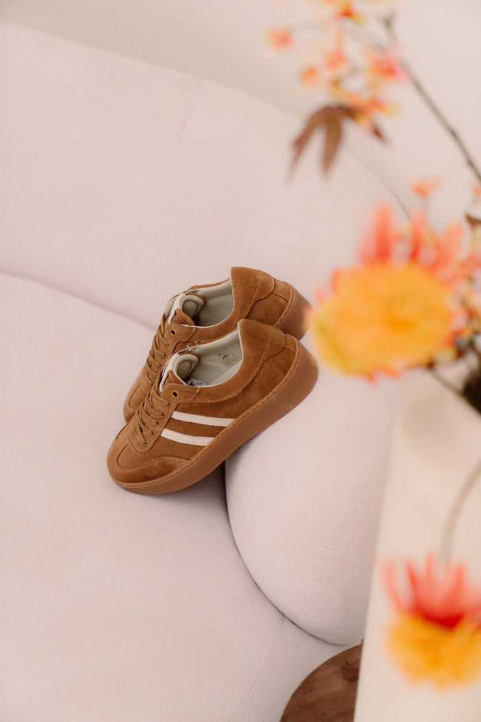 Nynke 1 - af sneakers camel - Bij Keesje - Tango - Schoenen