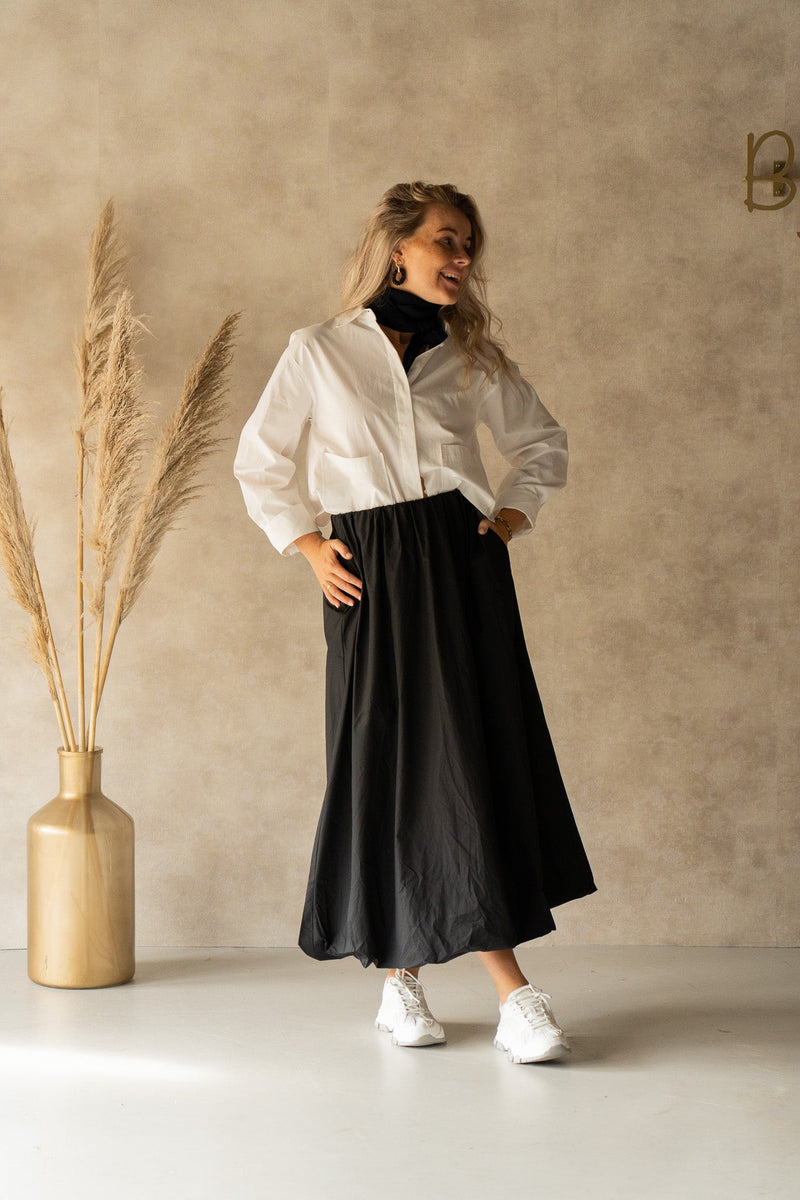 Ober long balloon skirt black - Bij Keesje