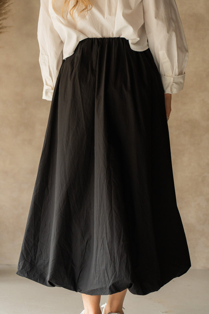 Ober long balloon skirt black - Bij Keesje