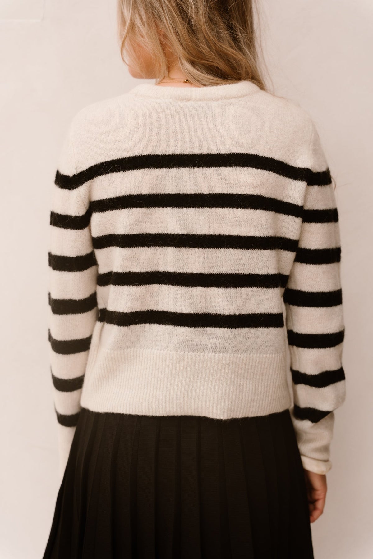 Objaggie sweater stripes black - Bij Keesje - Object - sweater