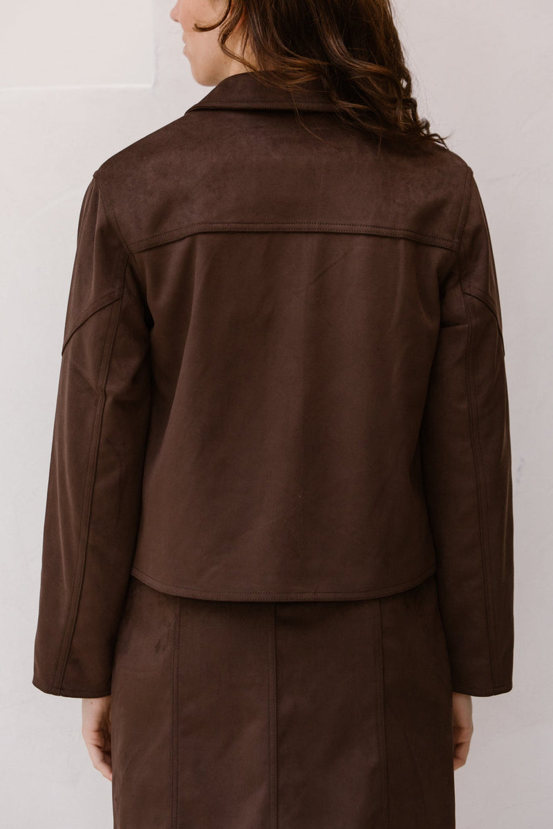 Objallie L/S RE jacket seal brown - Bij Keesje - Object