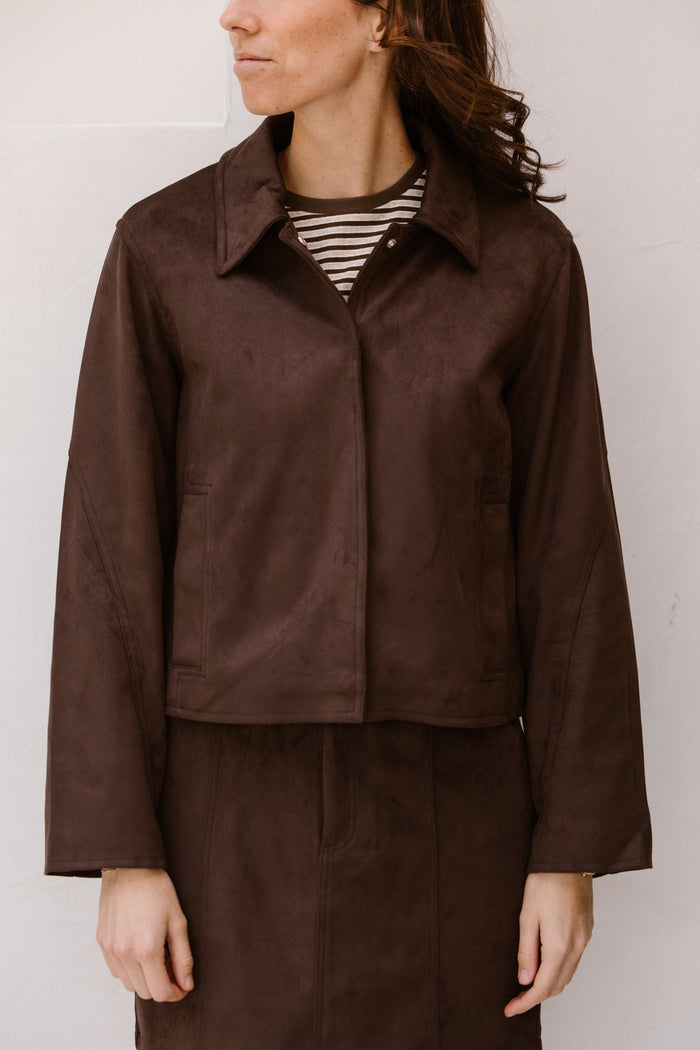 Objallie L/S RE jacket seal brown - Bij Keesje - Object