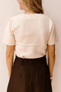 Objandri RE Knit Pullover Birch - Bij Keesje - Object - Top