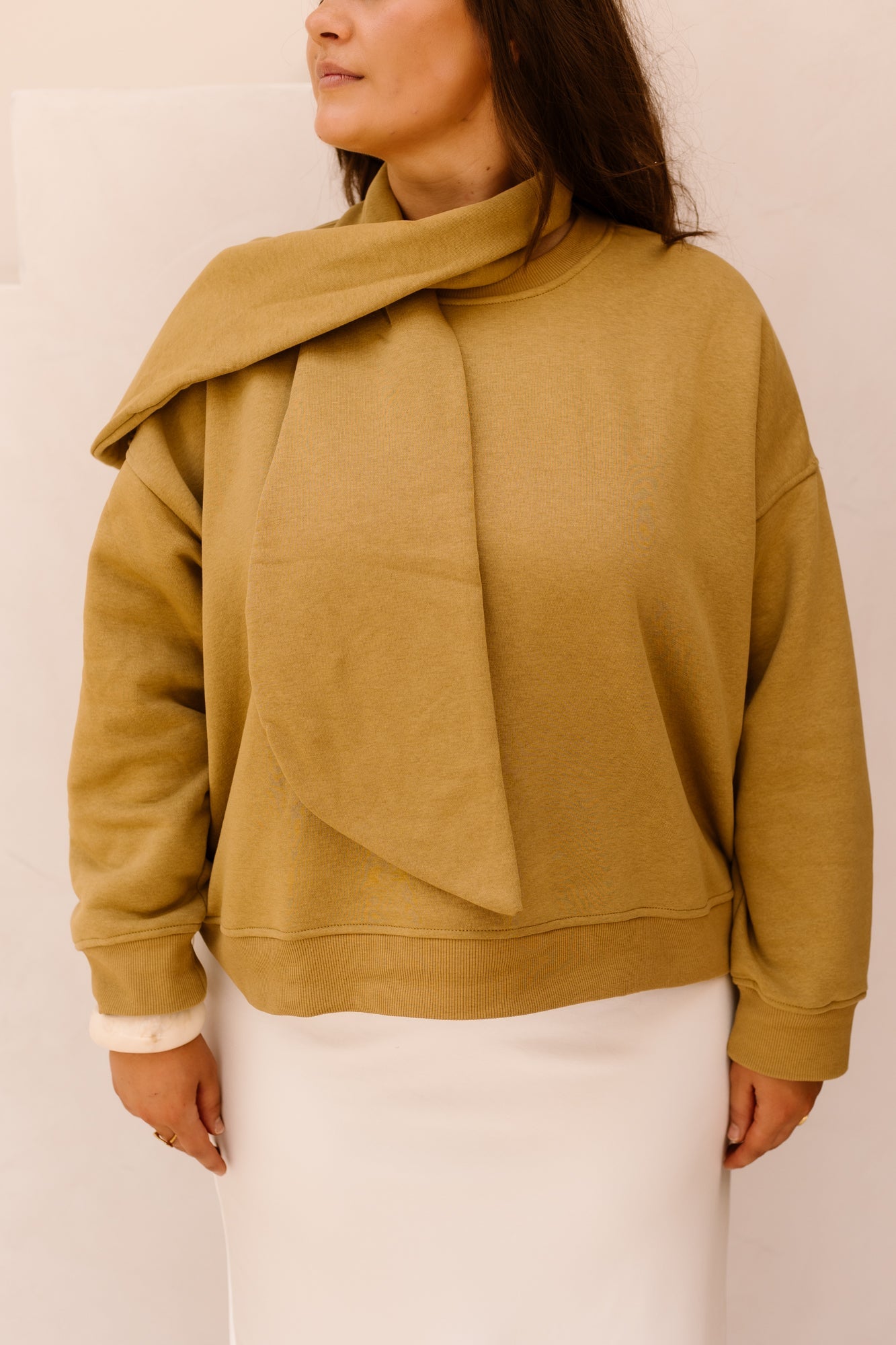 Objarina L/S Sweatshirt Noos Fennel Seed - Bij Keesje - Object - Trui