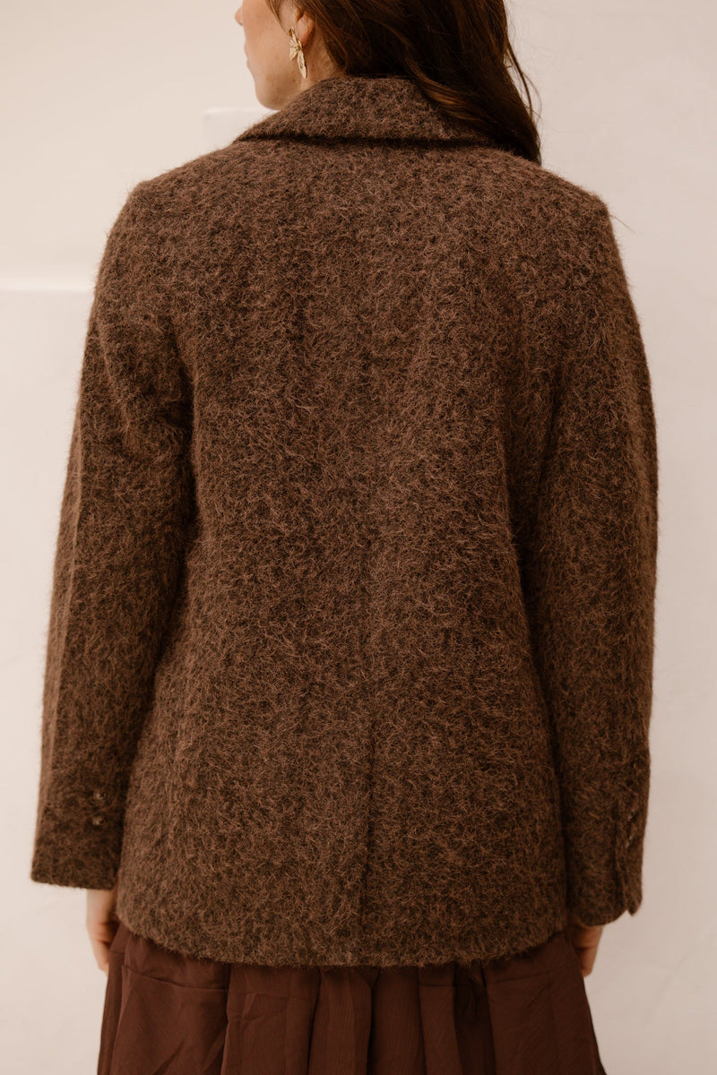 Objcelina Jacket Brown/Black Melange - Bij Keesje - Object