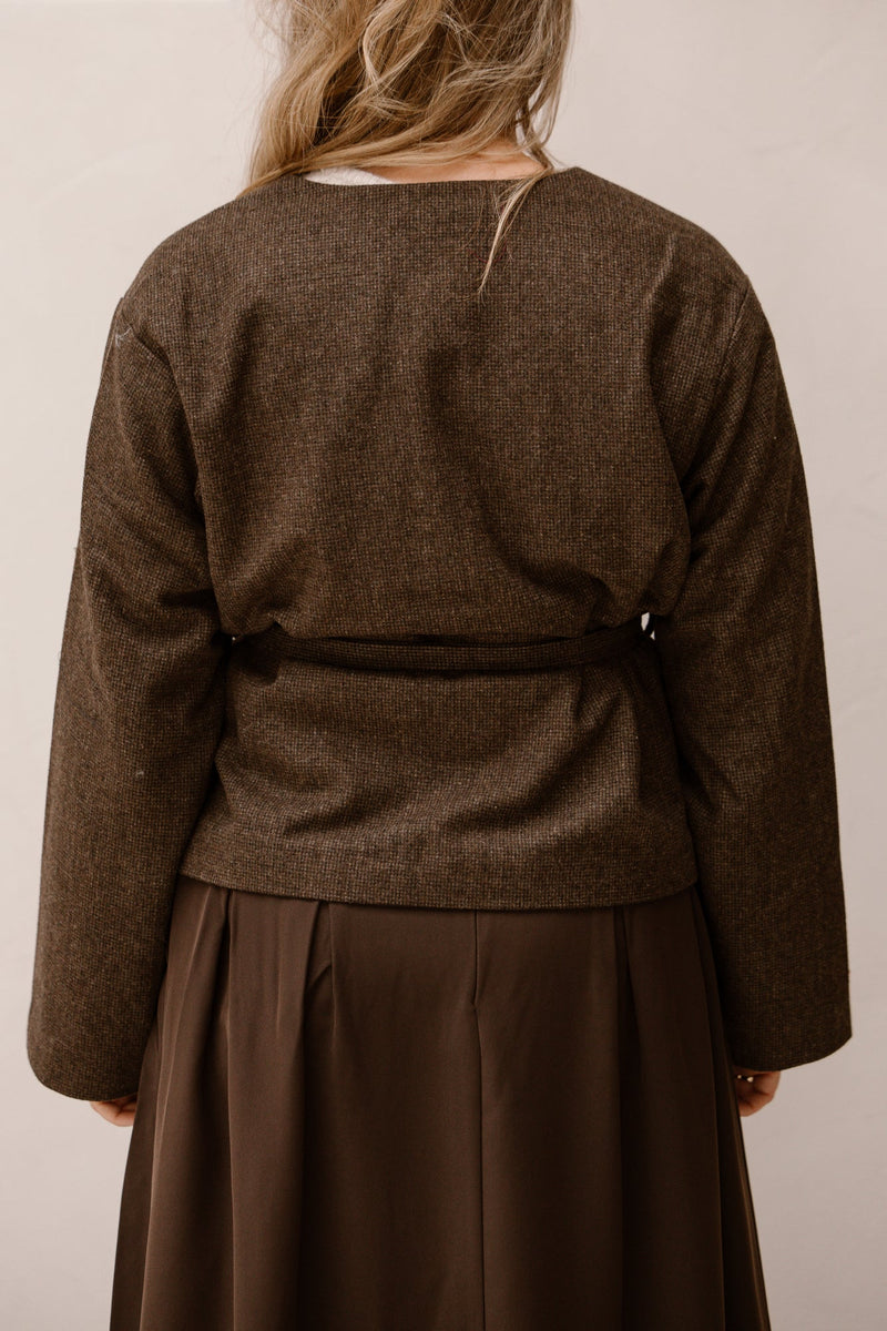 Objdarla short jacket seal brown - Bij Keesje - Object