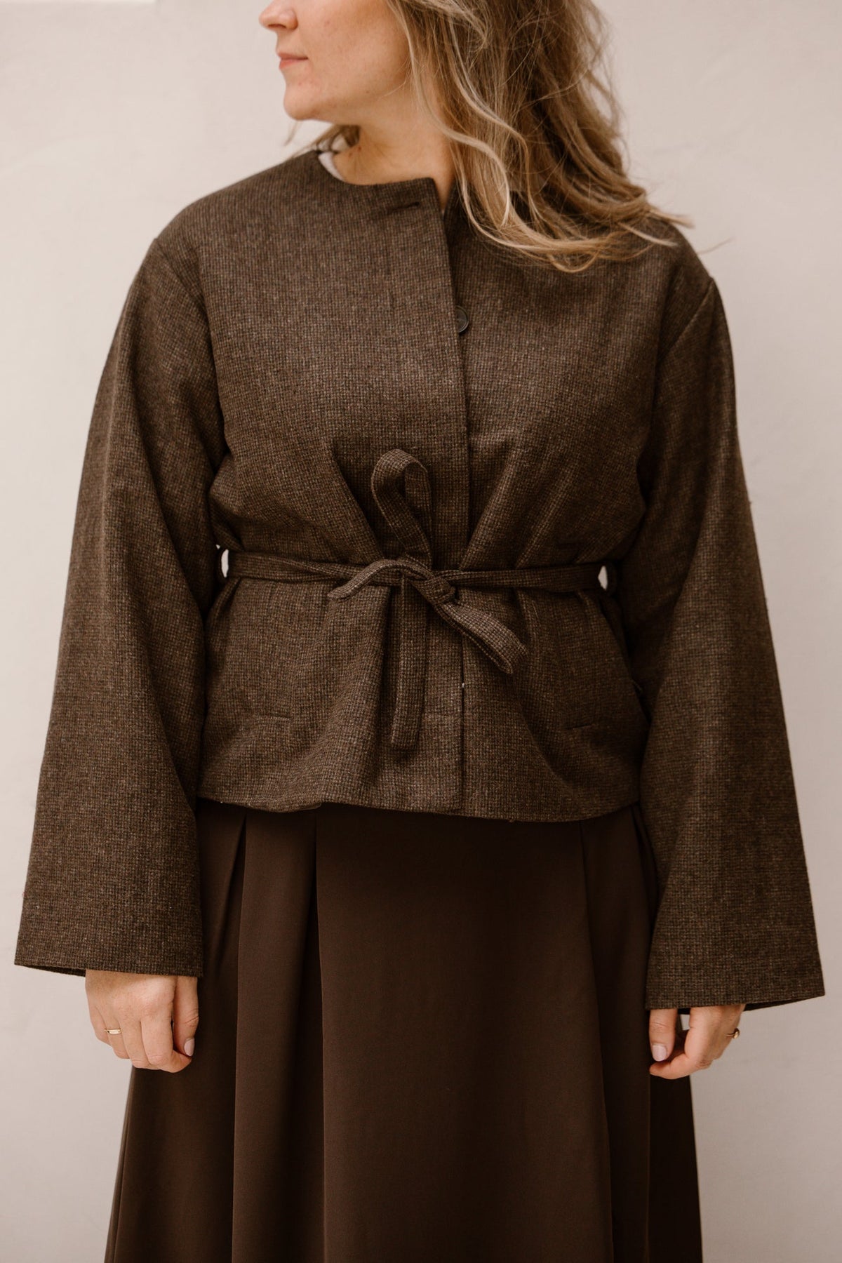 Objdarla short jacket seal brown - Bij Keesje - Object