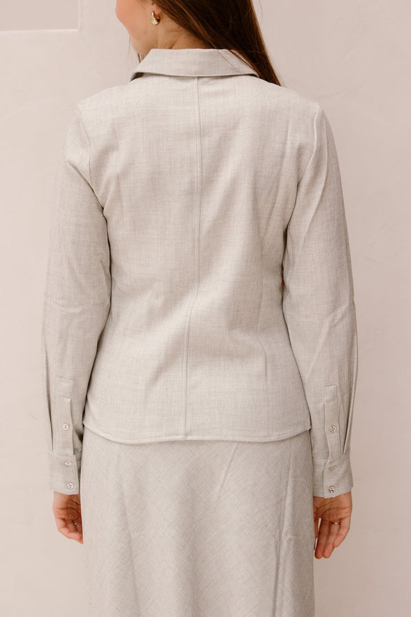 Objdiana shirt grey - Bij Keesje - Object