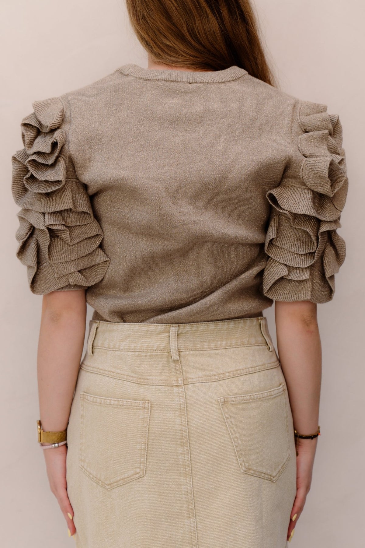 Objdiandra Knit Pullover Rep Gold - Bij Keesje - Object - top