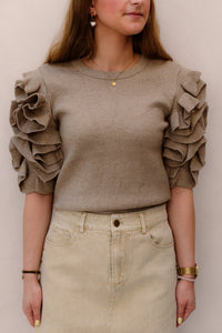 Objdiandra Knit Pullover Rep Gold - Bij Keesje - Object - top