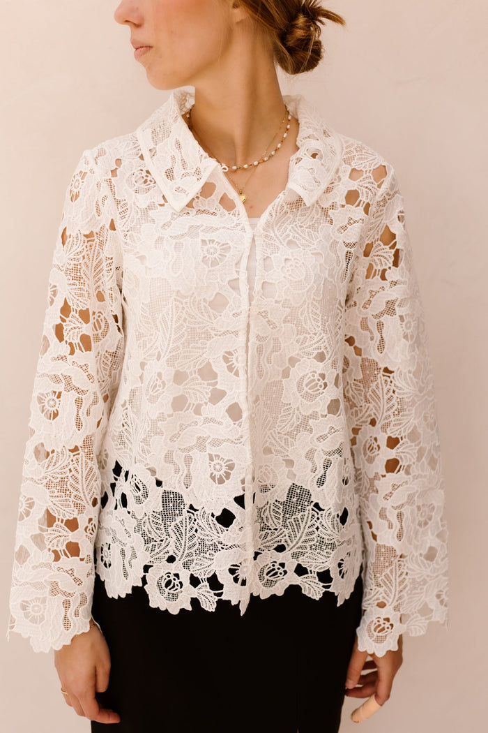 Objelera L/S Top Cloud Dancer - Bij Keesje - Object - Blouse