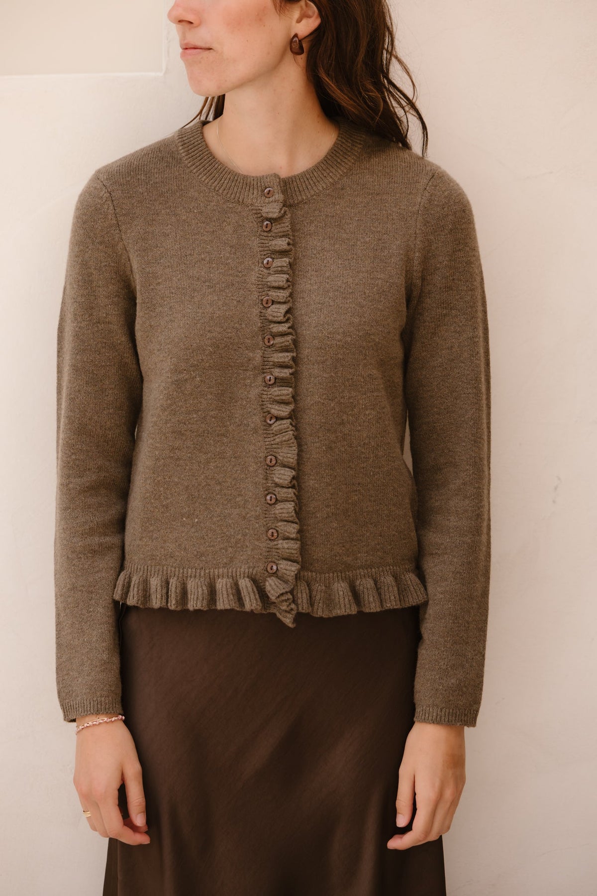 Objelva knit cardigan morel - Bij Keesje - Object