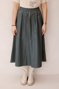 Objemery lose coated skirt dark slate - Bij Keesje - Object