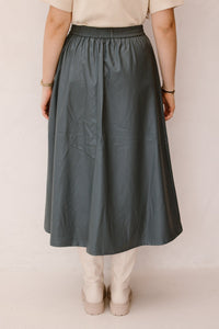 Objemery lose coated skirt dark slate - Bij Keesje - Object